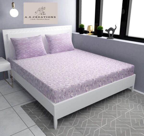 Fitted king size cotton bedsheet set
