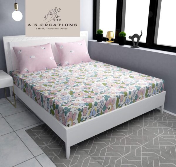 flat cotton king bedsheet set