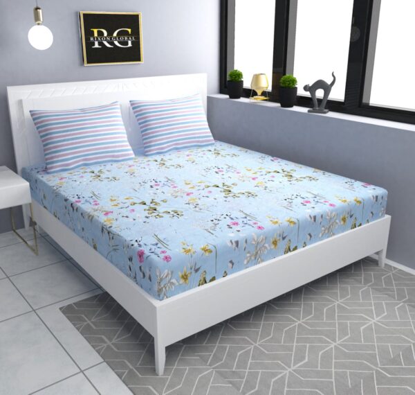king cotton fitted bedsheet