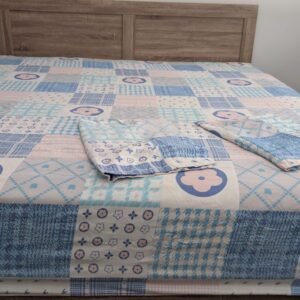 Printed king size fitted sheet set