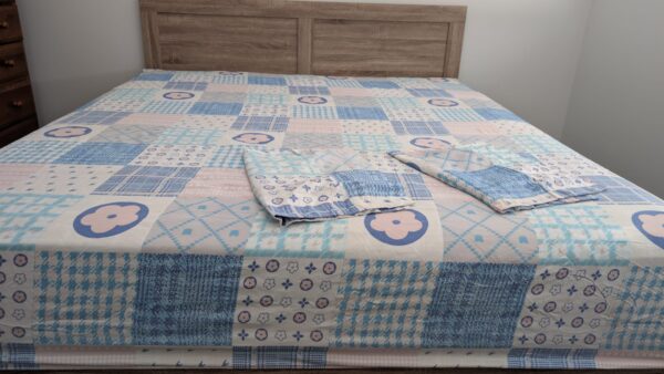 Printed king size fitted sheet set